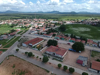 Imagem aérea da cidade de Lagoa de Velhos